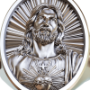 Sacred Heart Jesus Ring in 925 Silver: Symbol of Love and Sacrifice