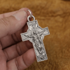 Jesus Christ Ascension with Holy Spirit Dove Necklace in Sterling Silver