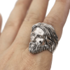 Sculpted Sacred Jesus Christ Portrait Ring Crafted in 925 Silver