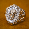 Jesus Christ Crown of Thorns Ring in Vintage Style Solid Sterling Silver