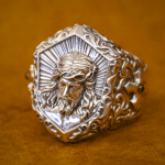Jesus Christ Crown of Thorns Ring in Vintage Style Solid Sterling Silver