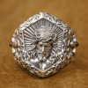 Jesus Christ Crown of Thorns Ring in Vintage Style Solid Sterling Silver