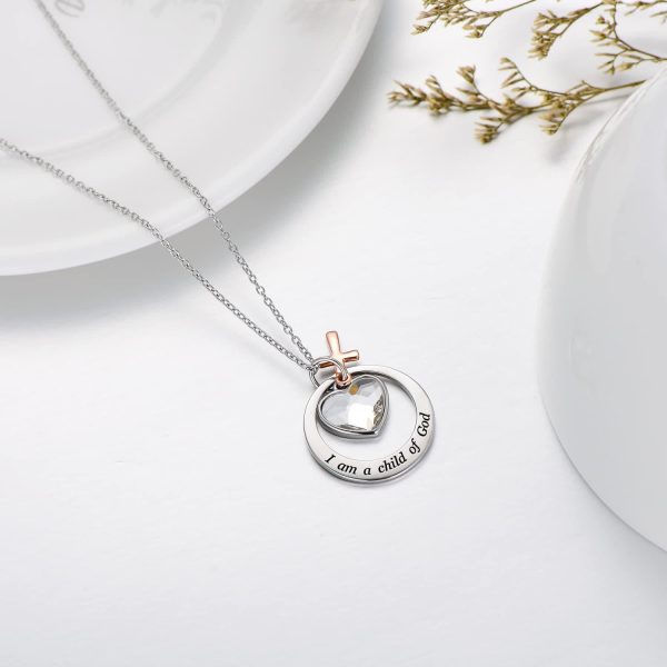 Christianartworkshop Delicate Mustard Seed Necklace with Cross and Scripture Message