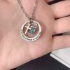 Christianartworkshop Delicate Mustard Seed Necklace with Cross and Scripture Message