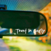 Minimalist Everyday Faith Car Mirror Sticker: Trust in God Road Companion