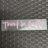 Minimalist Everyday Faith Car Mirror Sticker: Trust in God Road Companion