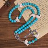 Prayer Across the Sea with Turquoise Serenity Dolphin Beads Animal Rosary