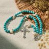 Prayer Across the Sea with Turquoise Serenity Dolphin Beads Animal Rosary