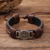 Christianartworkshop Classic 2 Color St. Benedict Leather Bracelet: Symbol of Faith and Courage