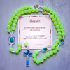 PRAYERFUL FAITH: Glow-in-the-Dark Green Beads Rosary with Gift Card