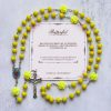 PRAYERFUL FAITH: Floral Rose Beads Multicolor Polyhedral Rosary with Gift Card