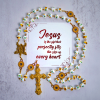 Jesus Is The Gift: Handmade Sunflower-Inspired Yellow Floral Rosary with Gift Card