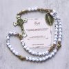 PRAYERFUL FAITH: Rebel Style White Skull Beads Rosary with Gift Card