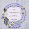 PRAYERFUL FAITH: Elegant Rose Beads Rosary with Gift Card