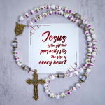 Jesus Is The Gift: Handmade Violet - Inspired Rosary with Gift Card
