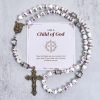 Jesus Is The Gift: Handmade Violet - Inspired Rosary with Gift Card