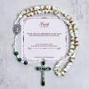 Jesus Is The Gift: Handmade Floral Rose Beads Rosary with Gift Card