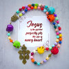 PRAYERFUL FAITH: Bohemian Style Multicolored Skull Beads Rosary with Gift Card