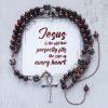 PRAYERFUL FAITH: Handmade Wooden Beads Rosary & Necklace 2-in-1 with Gift Card