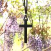 Christianartworkshop Classic Natural Ebony Cross Necklace: Pure and Enduring Faith Symbol