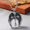 Christianartworkshop Guardian Angel Wings Cross Pendant Necklace: Spiritual Protection Jewelry