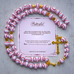 PRAYERFUL FAITH: Blessed Miniature Baseball Beads Rosary with Golden Holy Chalice & Crucifix