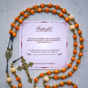 PRAYERFUL FAITH: Exquisite Rose Beads with Miraculous Medal Rosary