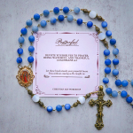 PRAYERFUL FAITH: Handmade Rosary with Natural Blue Aventurine Beads