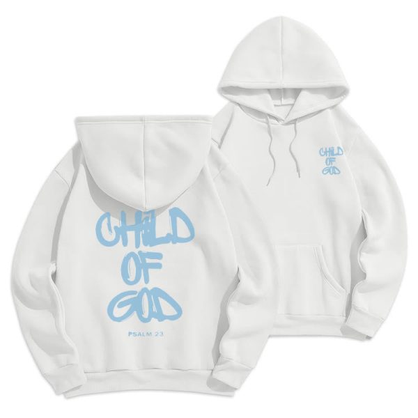 Christianartworkshop Faith Graffiti Child of God Fleece Lined Polyester Hoodie