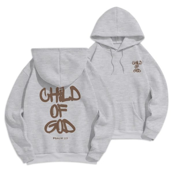 Christianartworkshop Faith Graffiti Child of God Fleece Lined Polyester Hoodie