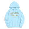 Christianartworkshop The Way The Truth The Life Scripture Fleece Lined Polyester Hoodie
