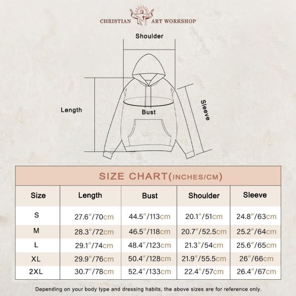 Christianartworkshop Quotation Style Bold Faith in Philippians 413 Fleece Lined Polyester Hoodie