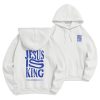 Christianartworkshop Bold Street Style Jesus Is King Bold Fleece Lined Polyester Hoodie