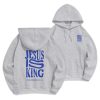 Christianartworkshop Bold Street Style Jesus Is King Bold Fleece Lined Polyester Hoodie