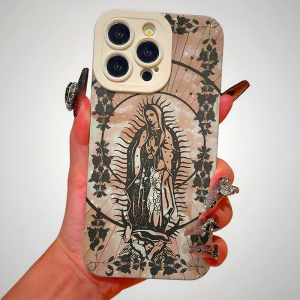 Elegant Shining Faith Virgin Mary Phone Case: Catholic Devotion Gift