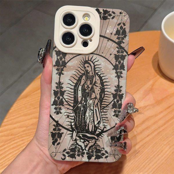 Elegant Shining Faith Virgin Mary Phone Case: Catholic Devotion Gift