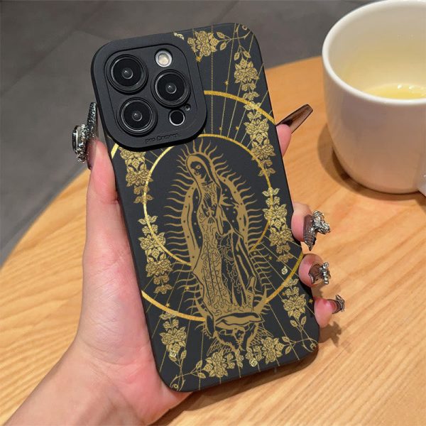 Elegant Shining Faith Virgin Mary Phone Case: Catholic Devotion Gift