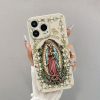 Virgin Mary Surrounded by White Roses Spiritual Phone Case