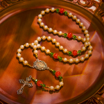 Floral Grace Our Lady Rosary with Pink & Purple Beads Accents