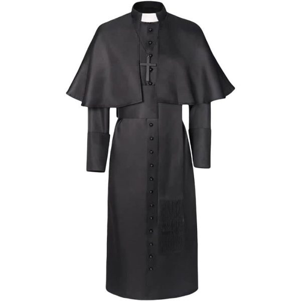 Multicolor Ceremonial Roman Soutane Clergy Robe: Medieval Priest Aesthetics