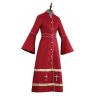 Christianartworkshop Multicolor Flared Sleeves Clergy Robe with Cross Motifs & Ritual Aesthetic