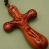 Christianartworkshop Vintage Sandalwood INRI Crucifix Car Pendant & Necklace: Devotion on the Road