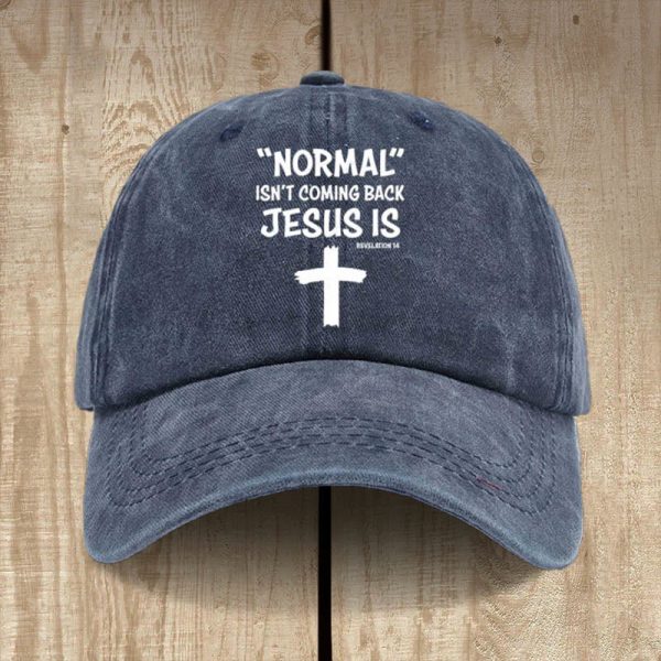Christianartworkshop Jesus Is Coming Back Unisex Distressed Washed Cotton Hat