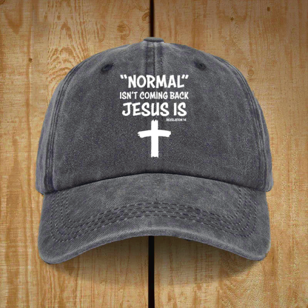 Jesus Is Coming Back Unisex Distressed Washed Cotton Hat