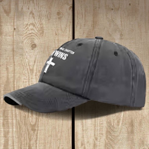 God Wins Unisex Distressed Washed Cotton Hat