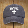 God Wins Unisex Distressed Washed Cotton Hat