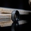 Christianartworkshop Titanium Steel Ring with Laser engraving "JESUS"