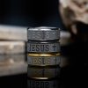 Christianartworkshop Titanium Steel Ring with Laser engraving "JESUS"