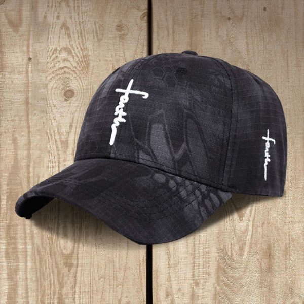 Christianartworkshop Embroidered Faith Cross Baseball Cap: Wear the Armor of Belief