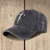 Christianartworkshop Minimalist Faith Cross Baseball Cap: Casual Style with a Powerful Message